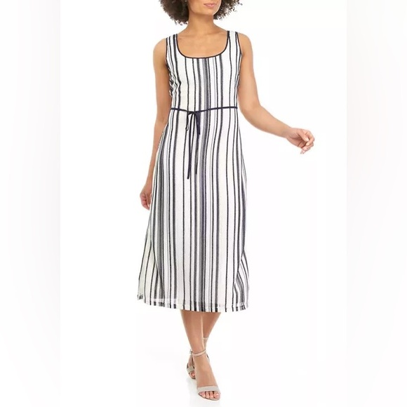 Sam Edelman Crochet and Striped with Tie Waist - Midi Dress Size S - Picture 8 of 8